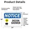 Signmission Decon Shower (Right Arrow) Sign With Symbol, 24 in W x Rectangle, Vinyl Decal OS-2PACK-NS-D-1824-L-10954 - alternate 2